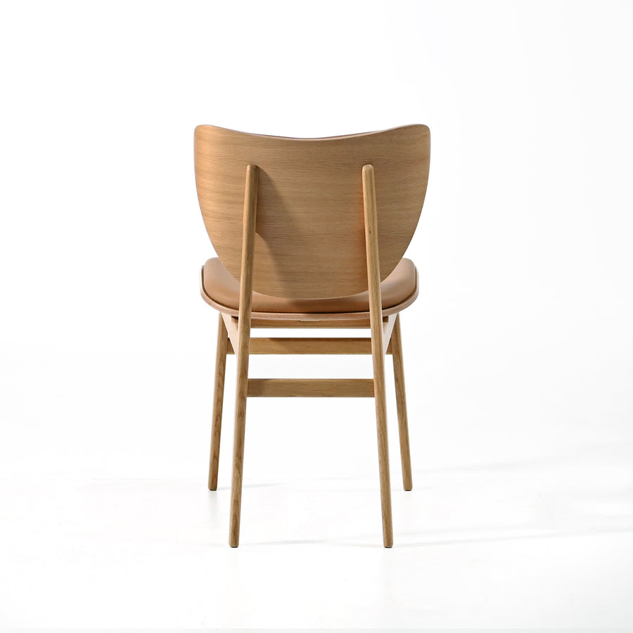 NORR11 Elephant Chair in Natural Oak, Leather Ultra Camel, back, ©Spencer Interiors Inc.