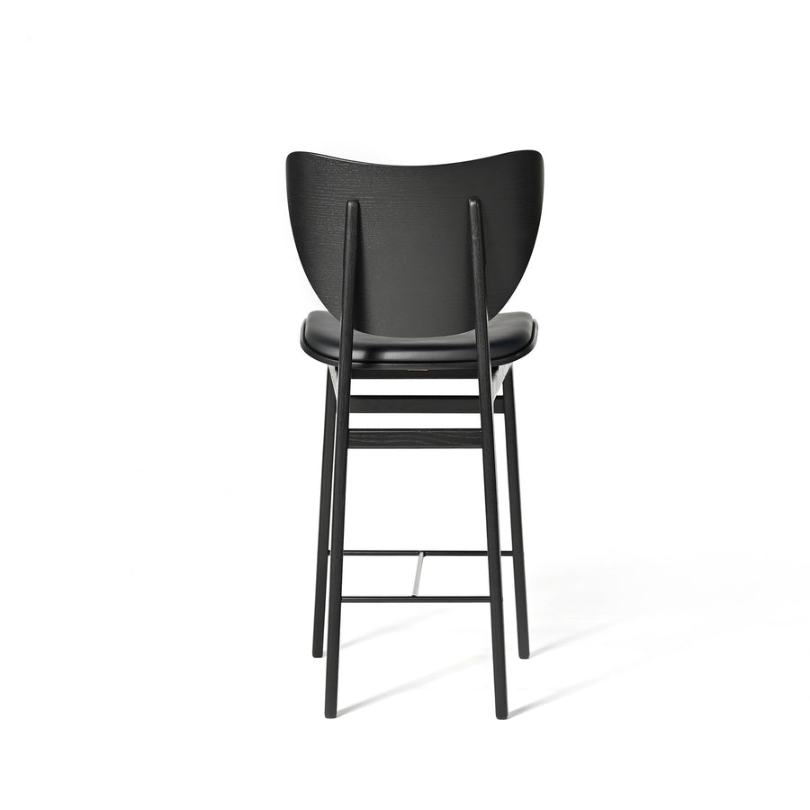 NORR11 Elephant Counter Stool, all black, back, ©Spencer Interiors Inc. 