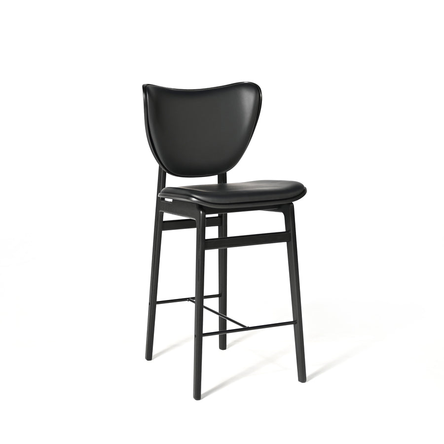 NORR11 Elephant Counter Stool All Black, front turned, ©Spencer Interiors Inc.