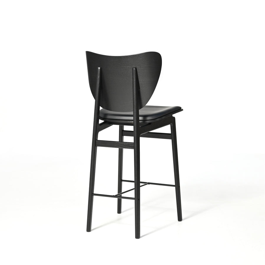 NORR11 Elephant Counter Stool, all black, back turned, ©Spencer Interiors Inc. 