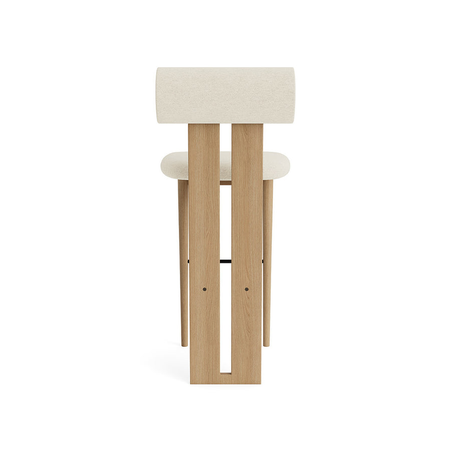 NORR11 Hippo Counter Stool in Natural Oak, Barnum 24, back view