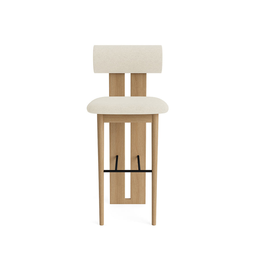 NORR11 Hippo Counter Stool in Natural Oak, Barnum 24, front view