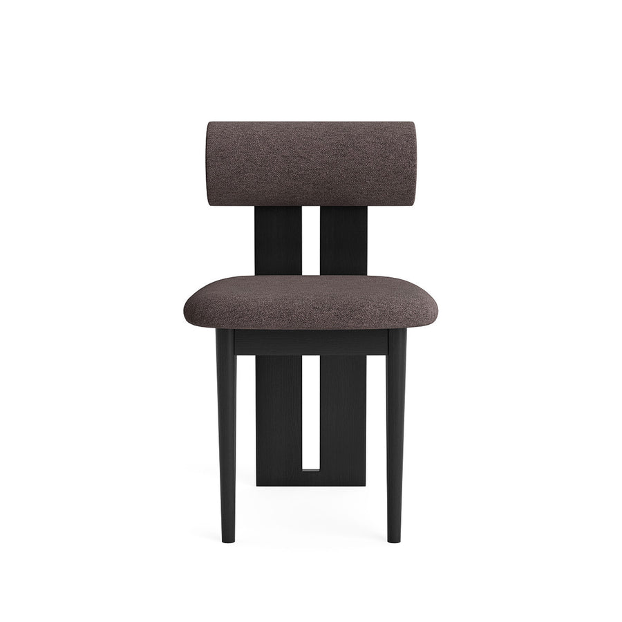 NORR11 Hippo Dining Chair, Black Oak, Barnum 11, front view