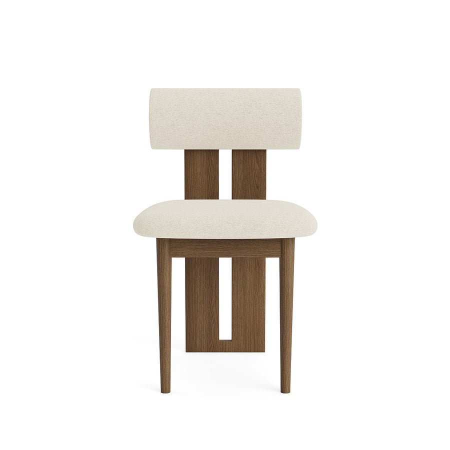 NORR11 Hippo Dining Chair, Light Smoked Oak, Barnum 24, front view