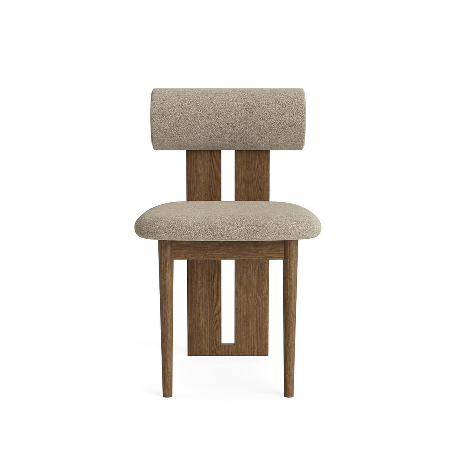 NORR11 Hippo Dining Chair, Light Smoked Oak, Barnum 3, front view