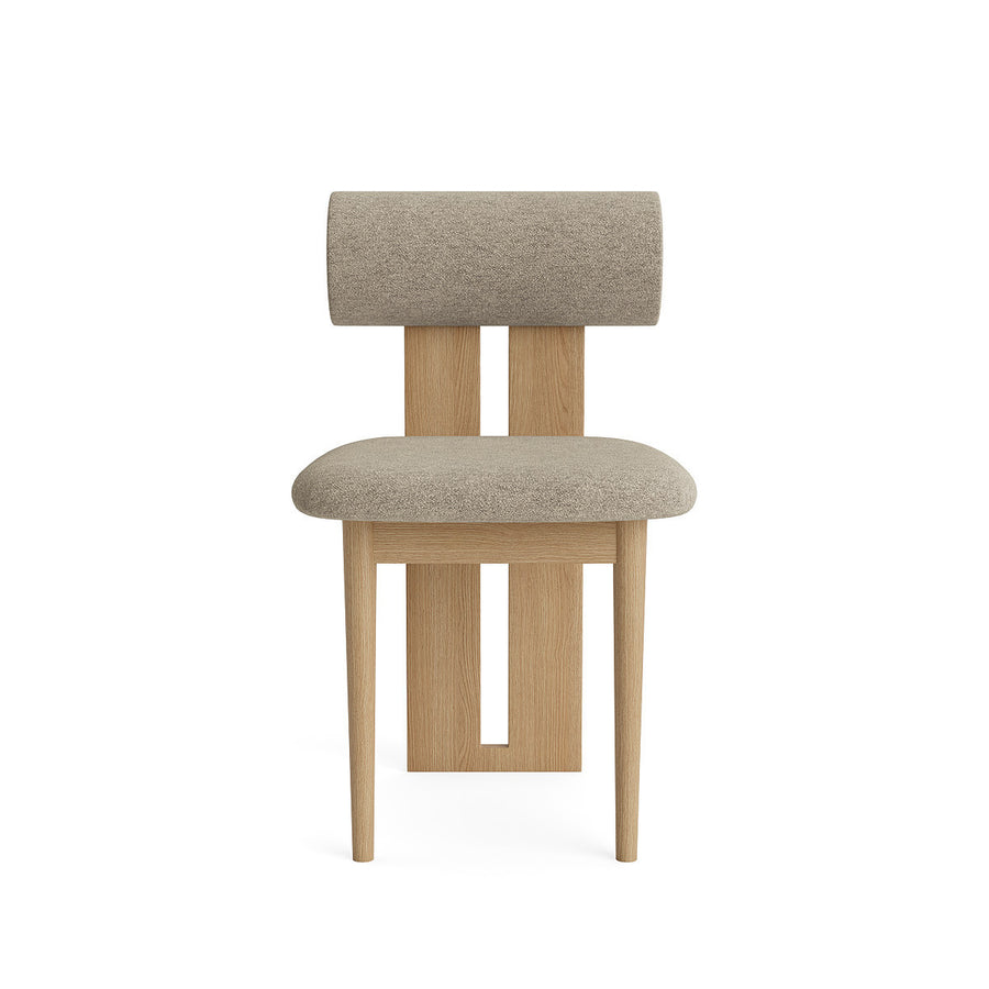 NORR11 Hippo Dining Chair, Natural Oak, Barnum 3, frontview 