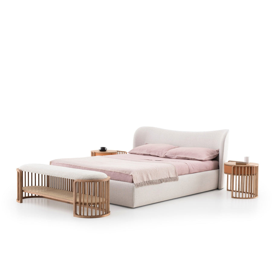 Pianca Palu Bench with shelf, bedroom grouping