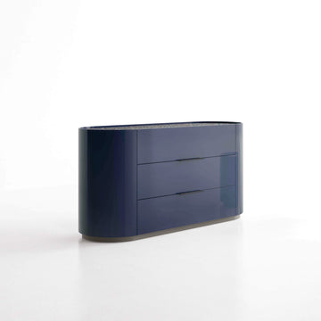 PIANCA Dedalo Drawers With Plinth, Glossy Lacquer Oceano
