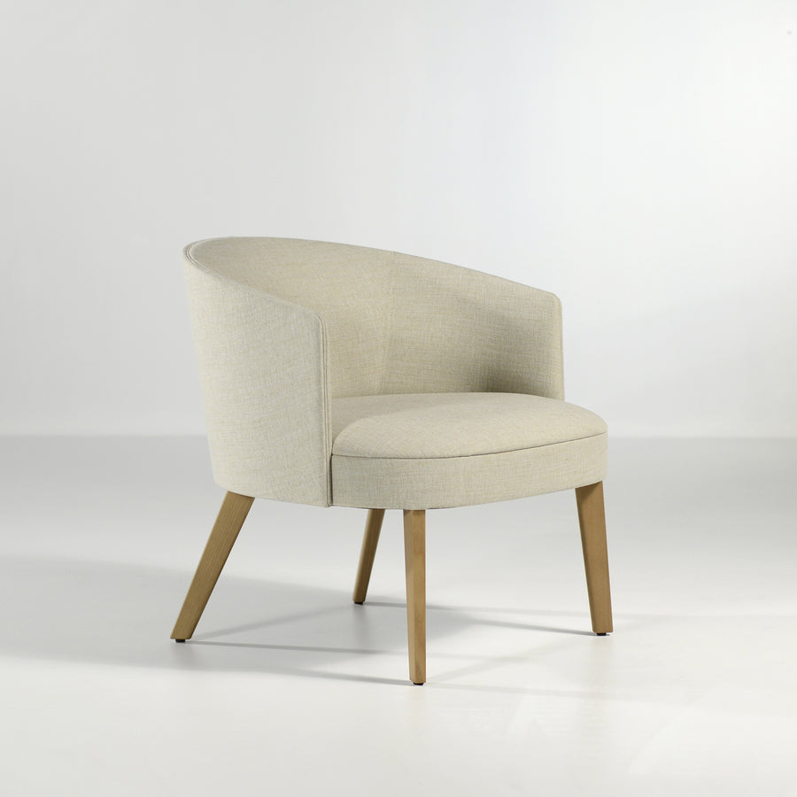 Potocco Lena Armchair, fabric category 2 beige, profile  turned