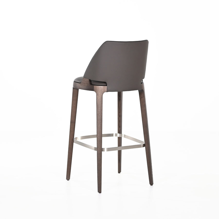 Potocco Velis Stool in Moka Stained, back turned, ©Spencer Interiors Inc.