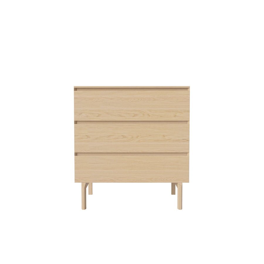 BOLIA Daia 3 Drawer Dresser in White Pigmented Oiled Oak