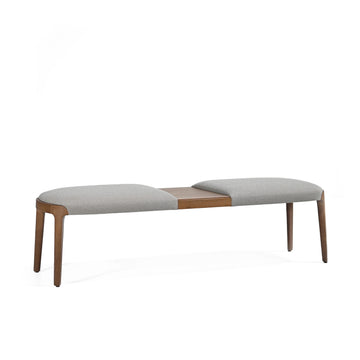 POTOCCO Velis Bench, Ash Stained Walnut