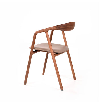 WOAK DESIGN Bled Chair in solid Walnut, Back turned