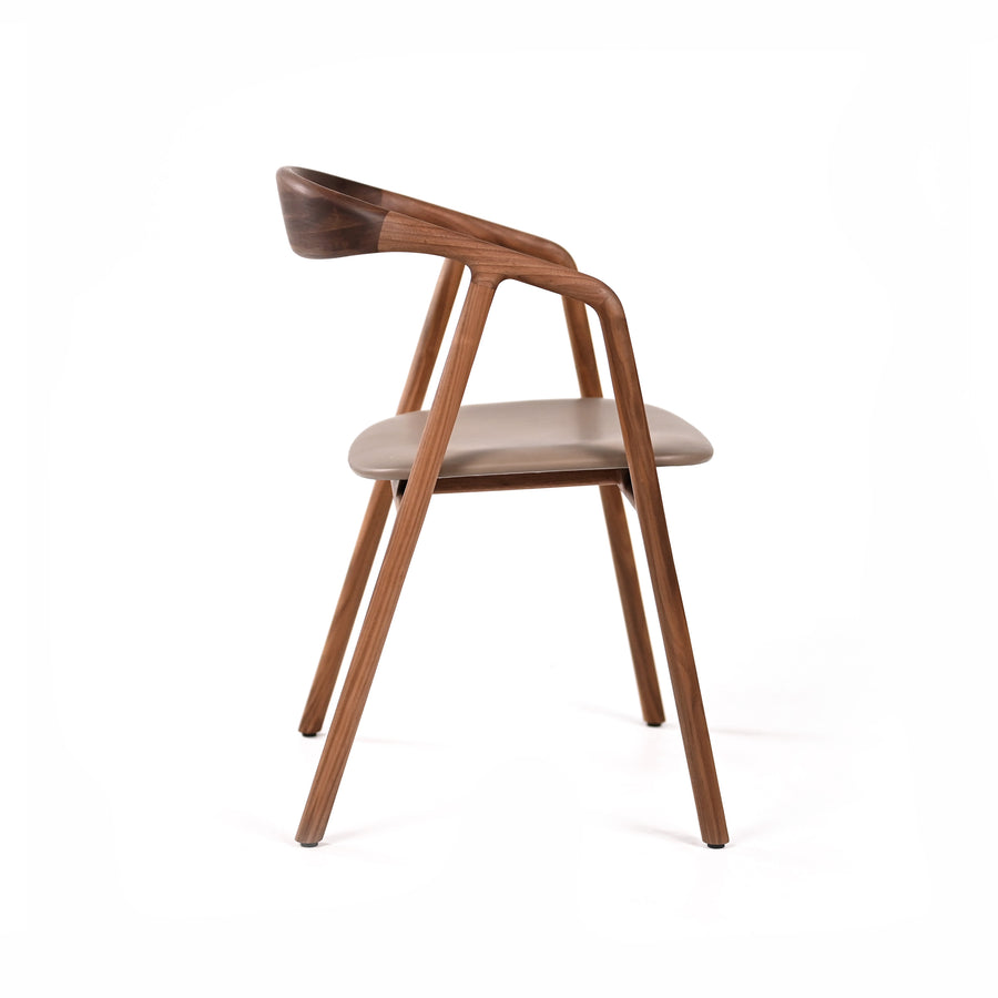 WOAK DESIGN Bled Chair in solid Walnut, Profile