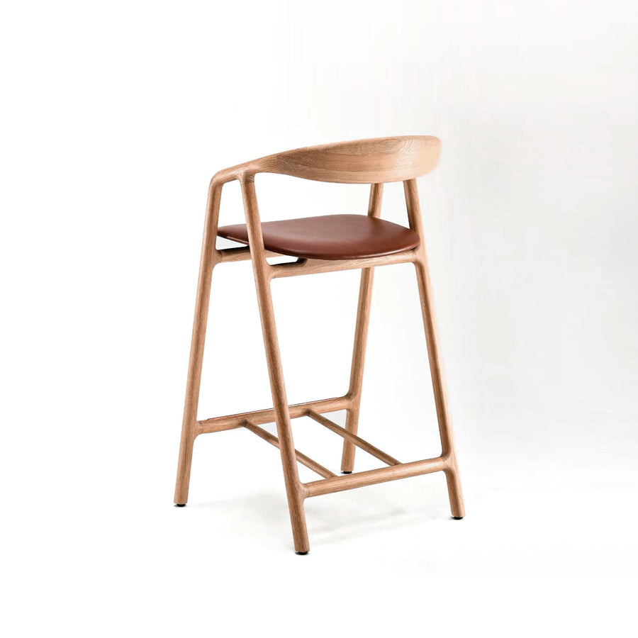WOAK DESIGN Bled Stool in solid Oak, back turned
