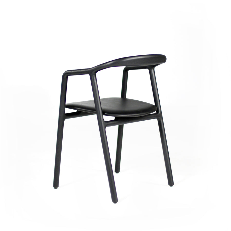 WOAK Brioni Chair in Black Oak, back turned, ©Spencer Interiors Inc.