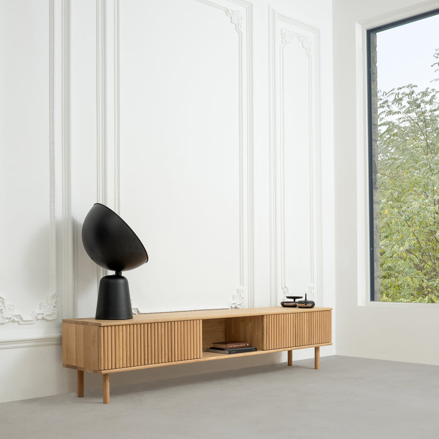 WOAK Design, Groove Lowboard in solid Oak, ambient