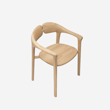 WOAK Lepida Armchair in Oak, profile turned