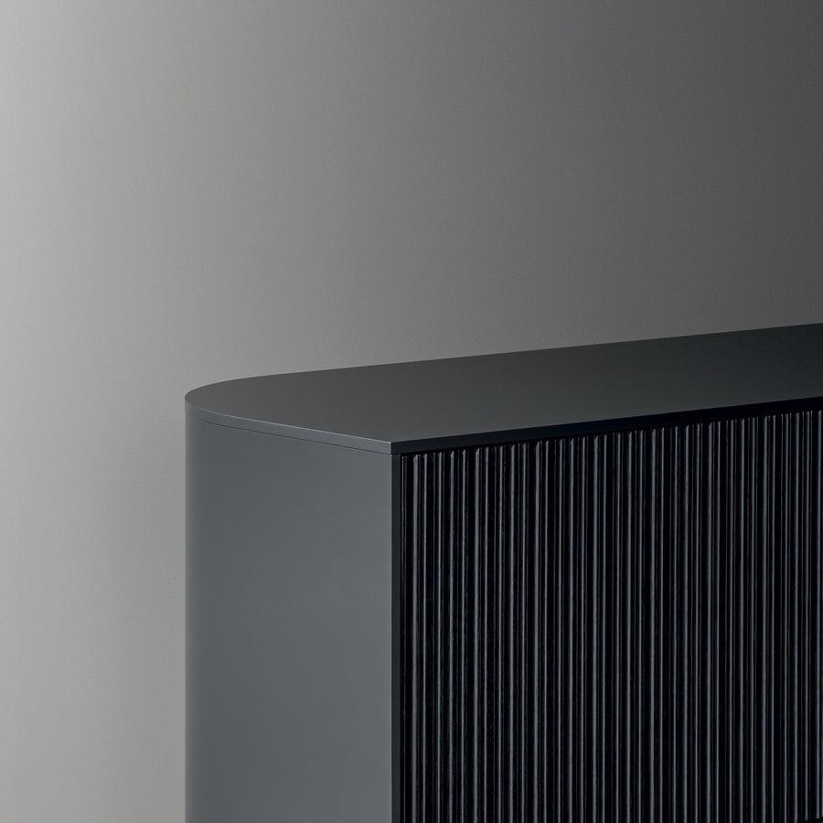 Bonaldo Dune Sideboard in Coal Oak, side detail