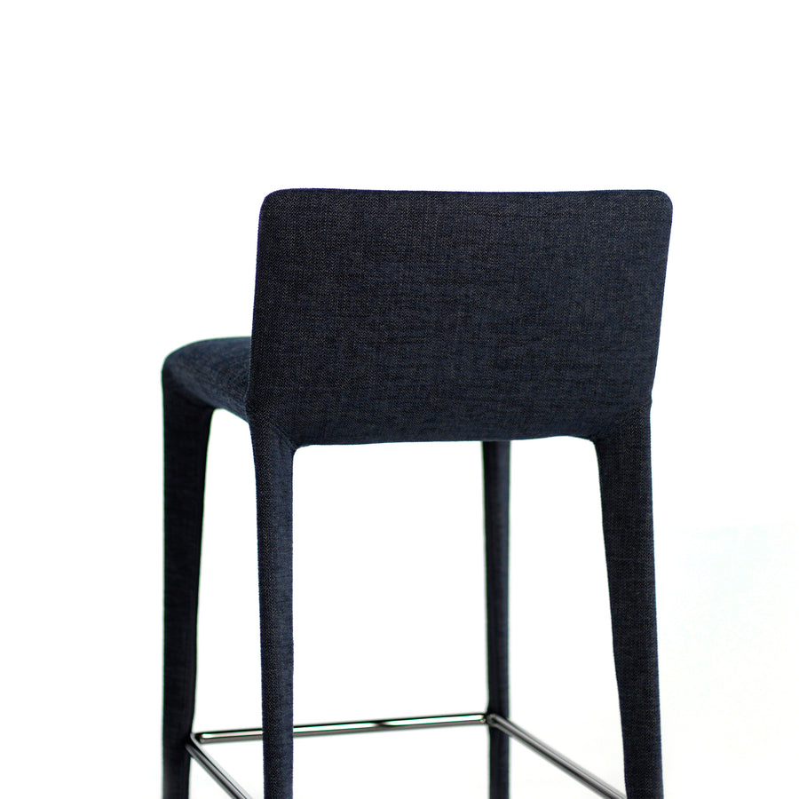 Bonaldo Filly Too Counter Stool covered in Crevin Efficiency fabric, back, made in Italy, © Spencer Interiors Inc.