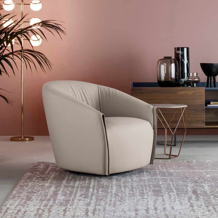 Bonaldo Bodo Swivel Armchair, made in Italy