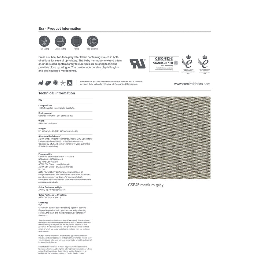 Camira Era CSE45 technical information