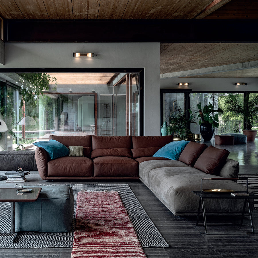Cierre Clift Sofa Sectional in Leather - made in Italy - Spencer Interiors