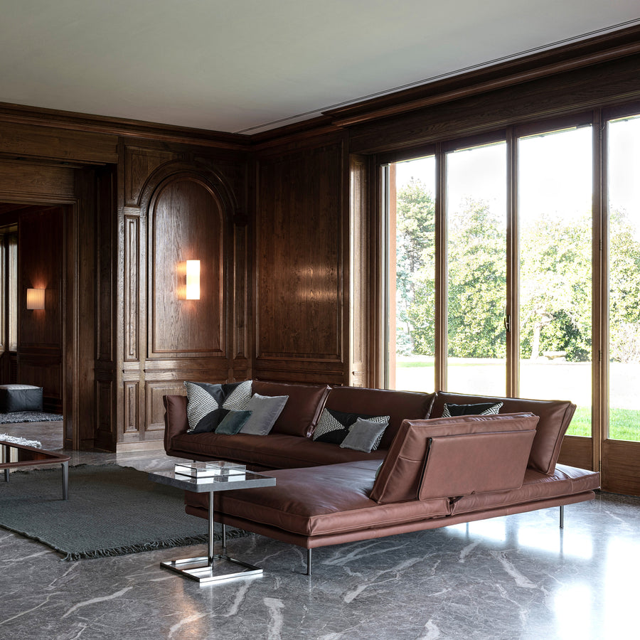 Cierre Divine Sectional in Leather, ambient  - made in Italy - Spencer Interiors