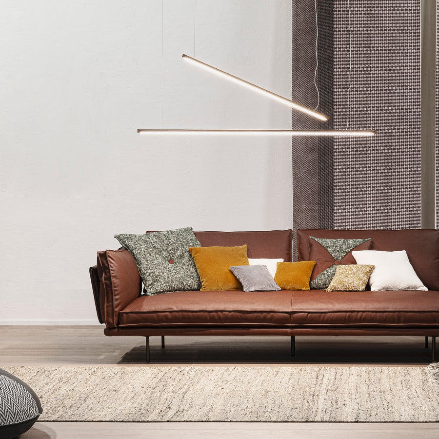 Cierre Divine Sofa in Leather, ambient - made in Italy - Spencer Interiors