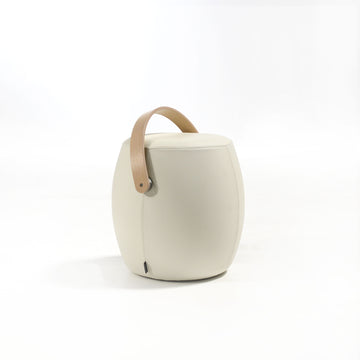 OFFECCT Carry On in Elmosoft leather Off White, © Spencer interiors Inc.