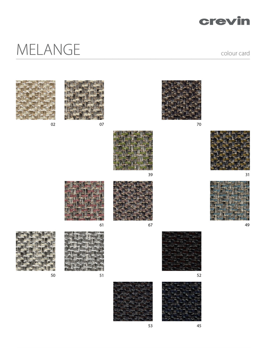 Crevin Melange Fabric color card