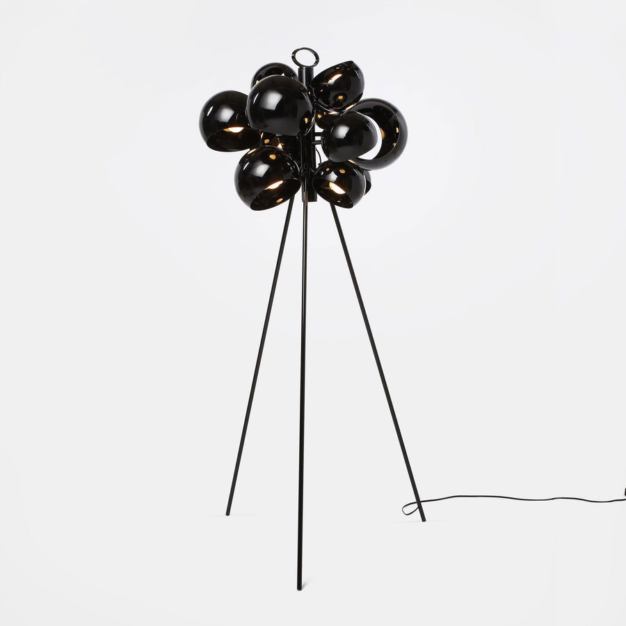 David Weeks Studio, Kopra Standing Lamp, Black Gloss