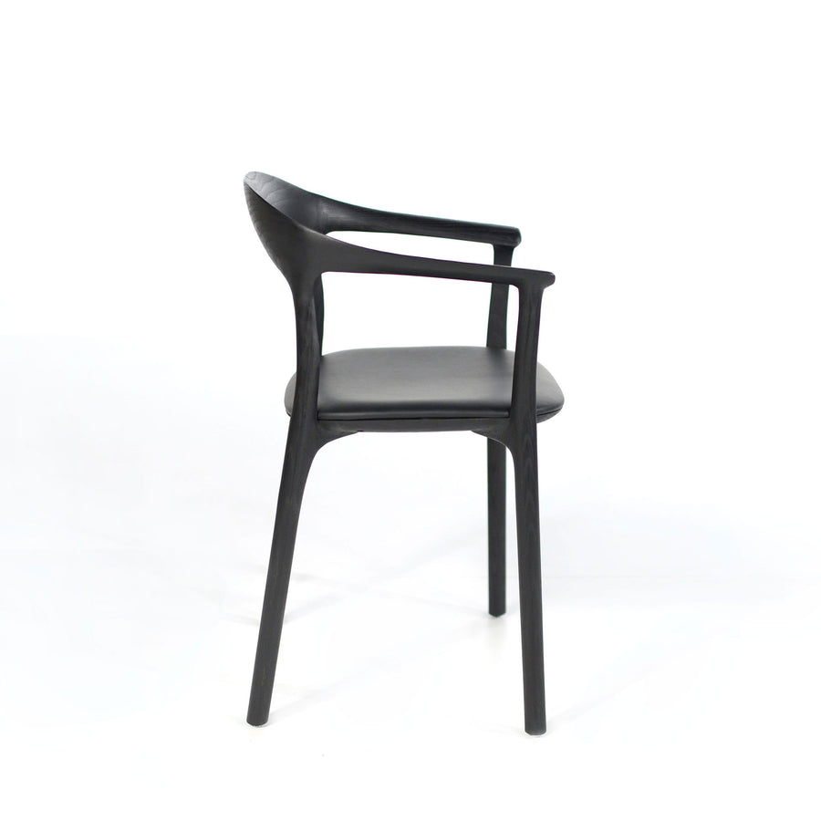 MS&Wood Elle Armchair in Solid Black Ash, profile | © Spencer Interiors