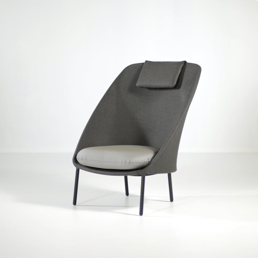 Expormim Twins High Armchair, front turned, © Spencer Interiors