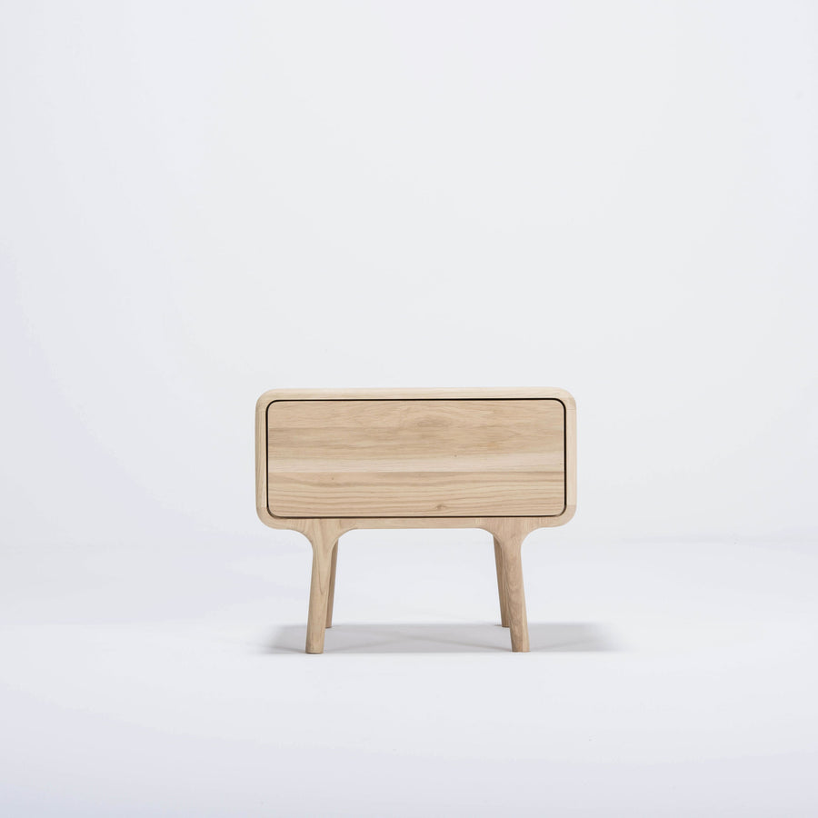 Gazzda Fawn Nightstand in solid Oak, front | Spencer Interiors