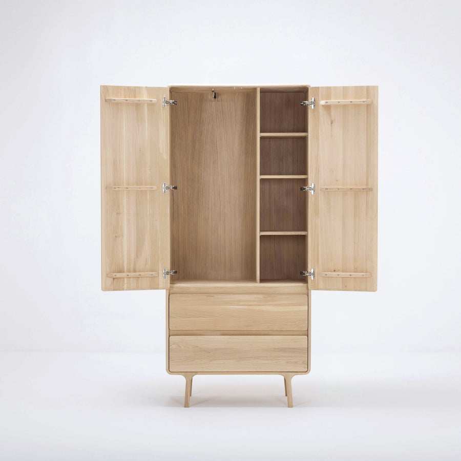 Gazzda Fawn Wardrobe in solid Oak | Spencer Interiors