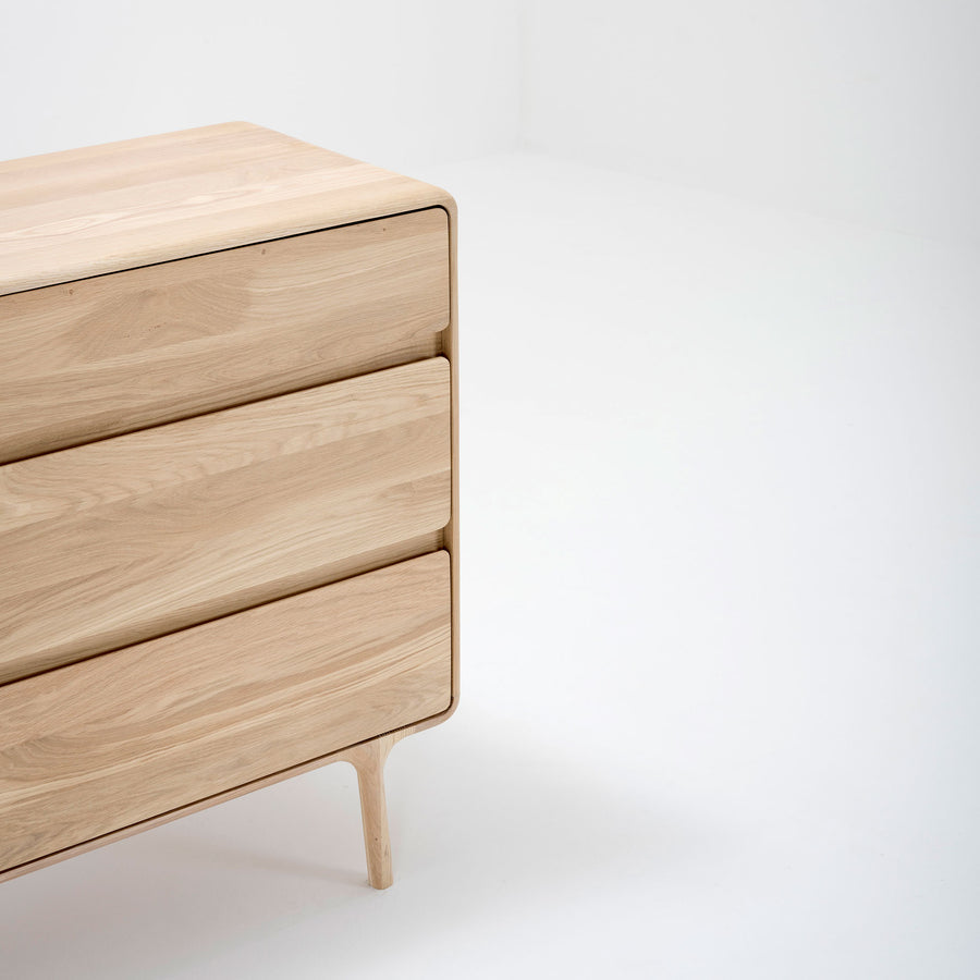 Gazzda Fawn Dresser in solid Oak, front detail | Spencer Interiors