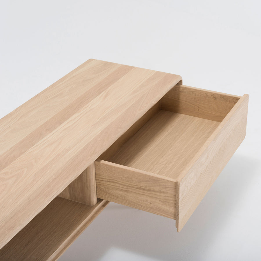 Gazzda Fawn Lowboard, TV Stand in solid Oak, drawer | Spencer Interiors