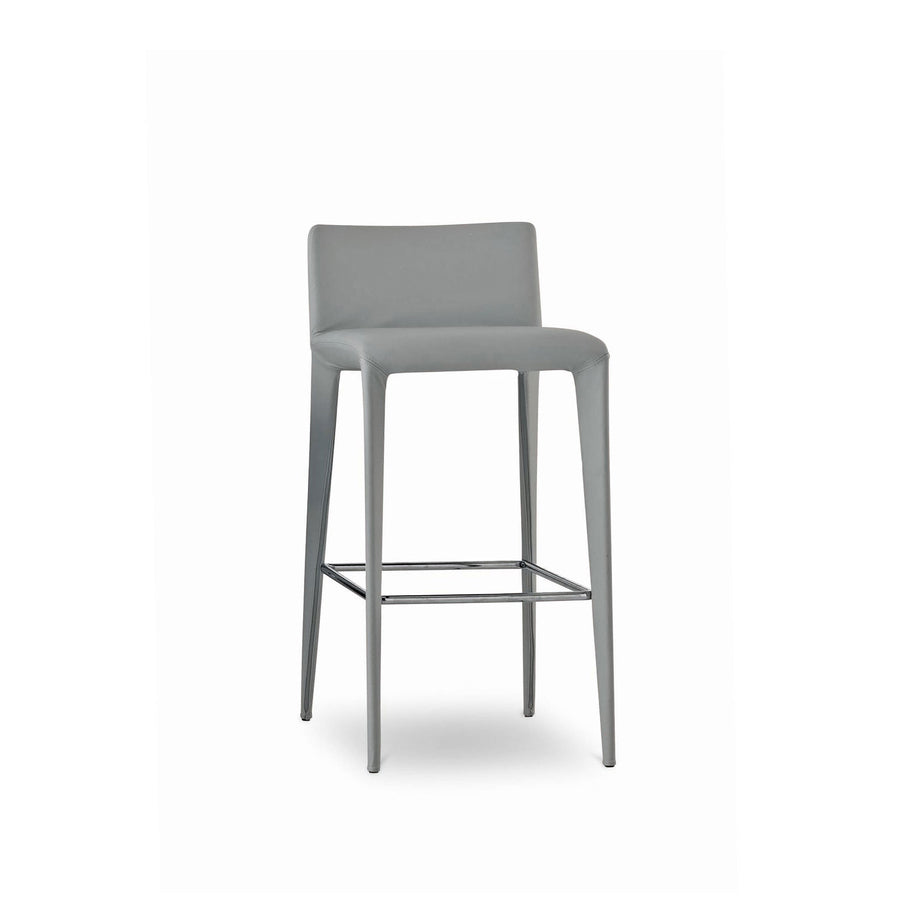 Bonaldo Filly Too Bar Stool covered in Capri Leather, made in Italy