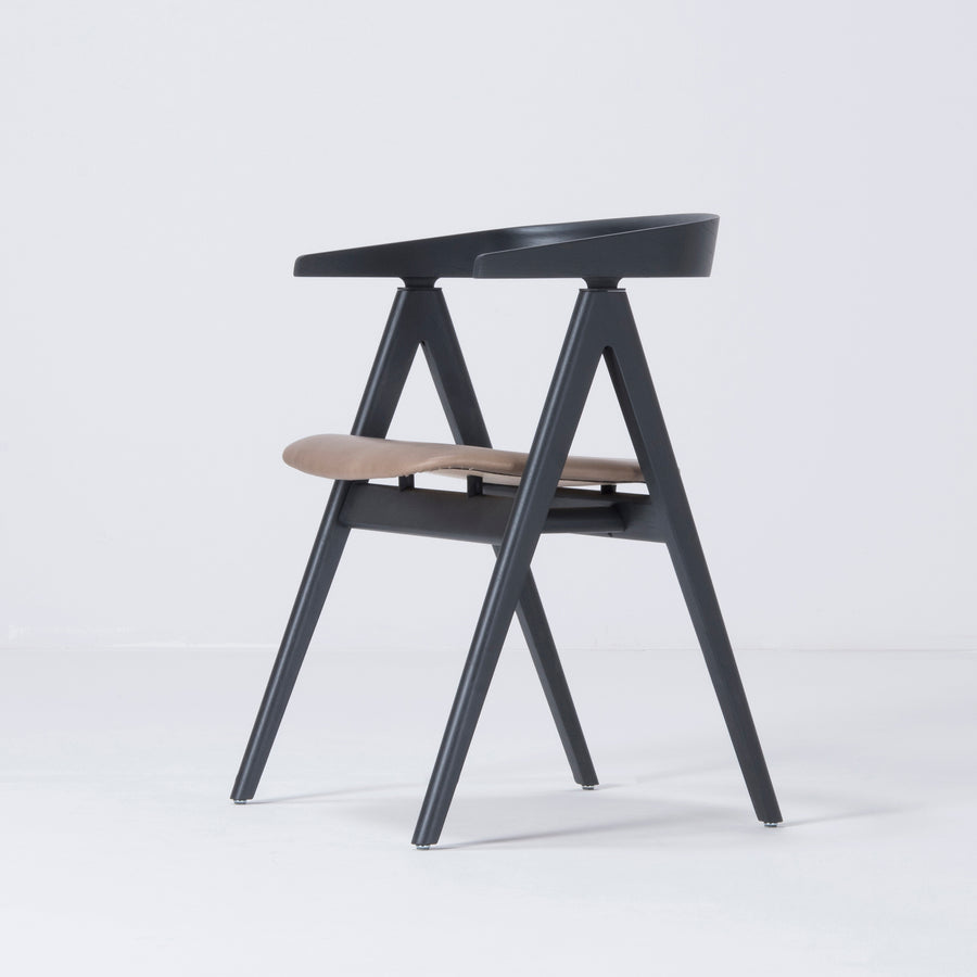 Gazzda Ava Chair in Black, profile turned