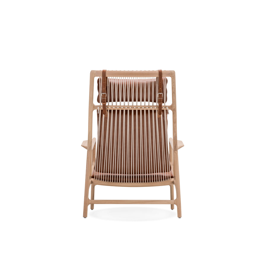 GAZZDA Dedo Lounge Chair in Dakar Natural, back view