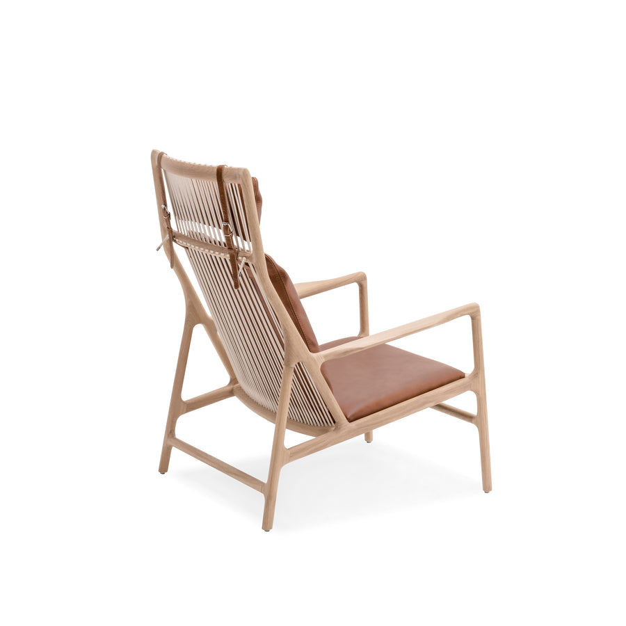 GAZZDA Dedo Lounge Chair in Leather, back turned