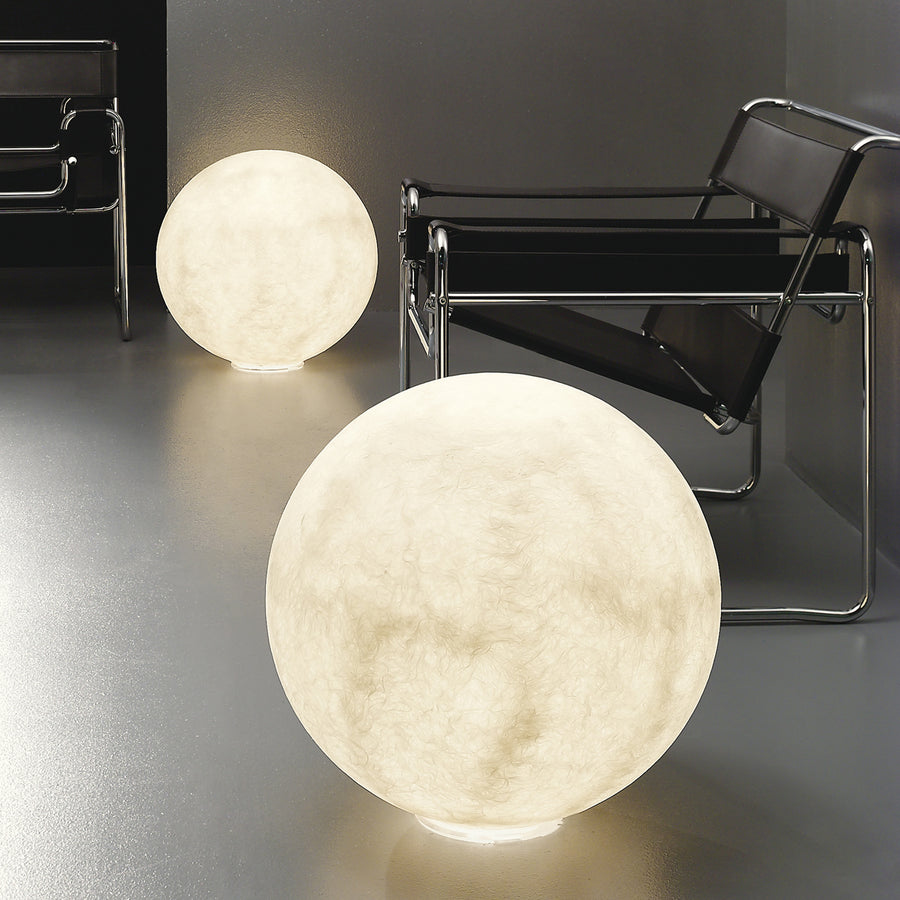 In-es Floor Moon 1, Illuminated Globe, ambient 2, made in Italy