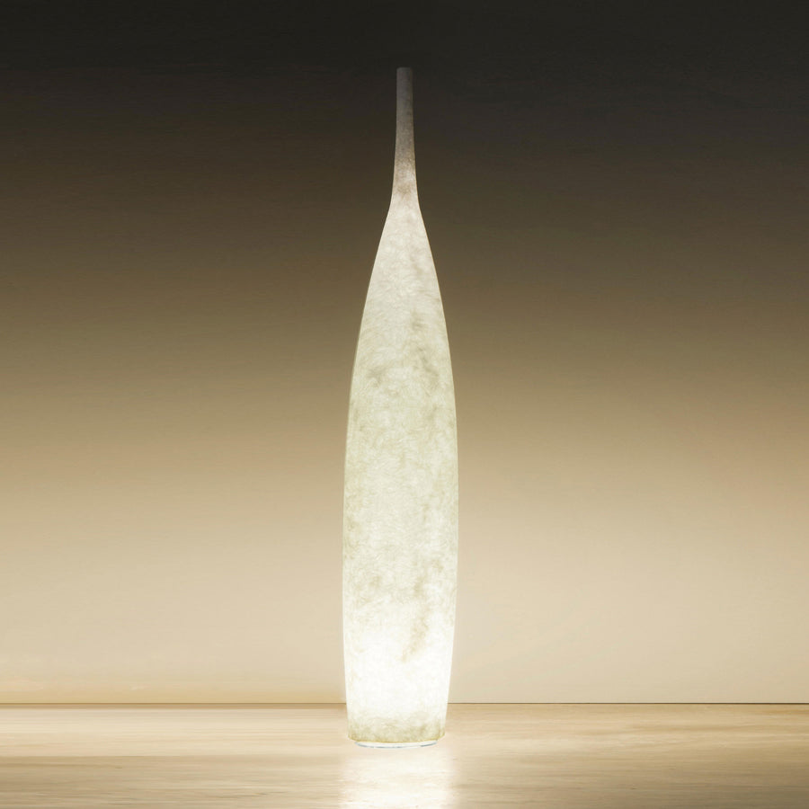 In-es Tank 1 illuminated floor vase, turned on, made in Italy