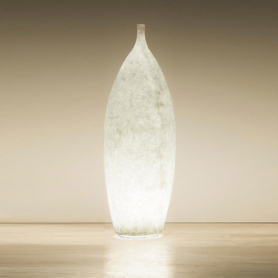 In-es Tank 2 illuminated floor vase, turned on, made in Italy