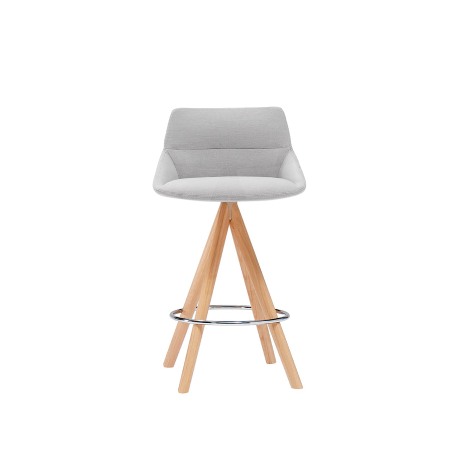 Inclass Dunas Stools With Wooden Swivel Base