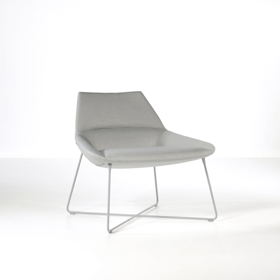 Inclass Dunas XL,  Low Back Rod Base Armchair, front turned, © Spencer interiors Inc.
