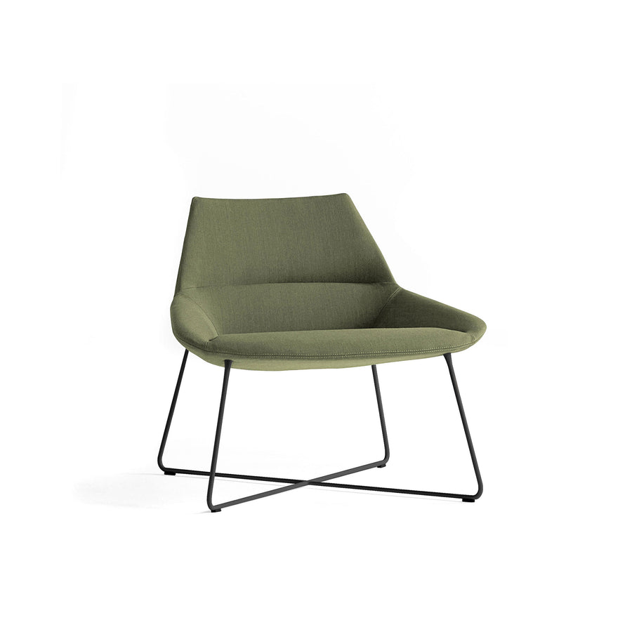 Inclass Dunas XL,  Low Back Rod Base Armchair, front turned