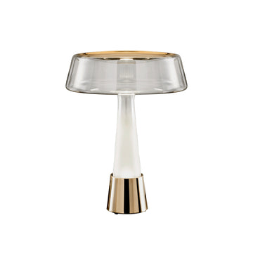 Italamp, Teco Table Lamp, Light Gold Base