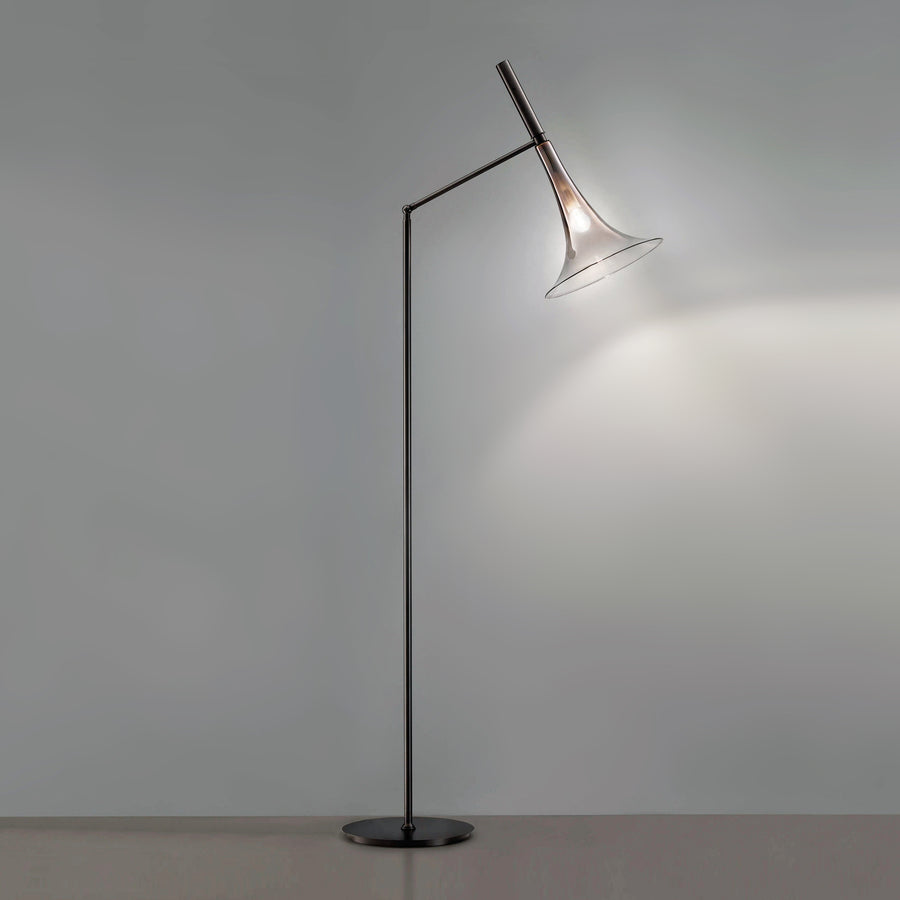 Italamp Baffo Floor Lamp, Titanium
